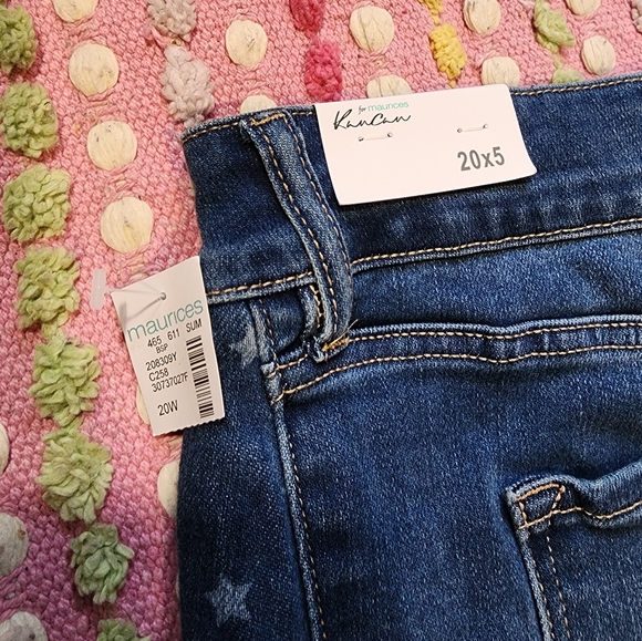 KanCan Maurices Denim Star Jean Shorts Size 20 New With Tags - Picture 2 of 8